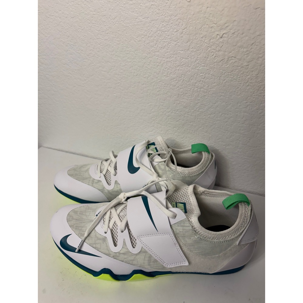 Nike Air Zoom PV Elite Pole Vault Spikes White Teal Volt Mens 10 - Picture 4 of 8